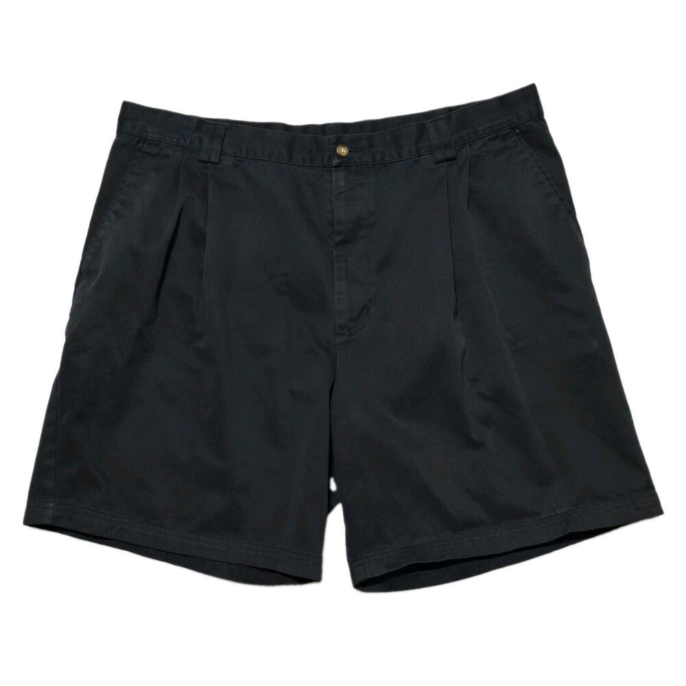Reebok Men's Size 40 Pleated Black Chino Golf Shorts 7" Inseam Casual Shorts.